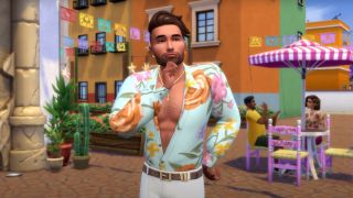 A sim in The Sims 4: Lovestruck