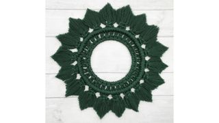 Green macrame wreath