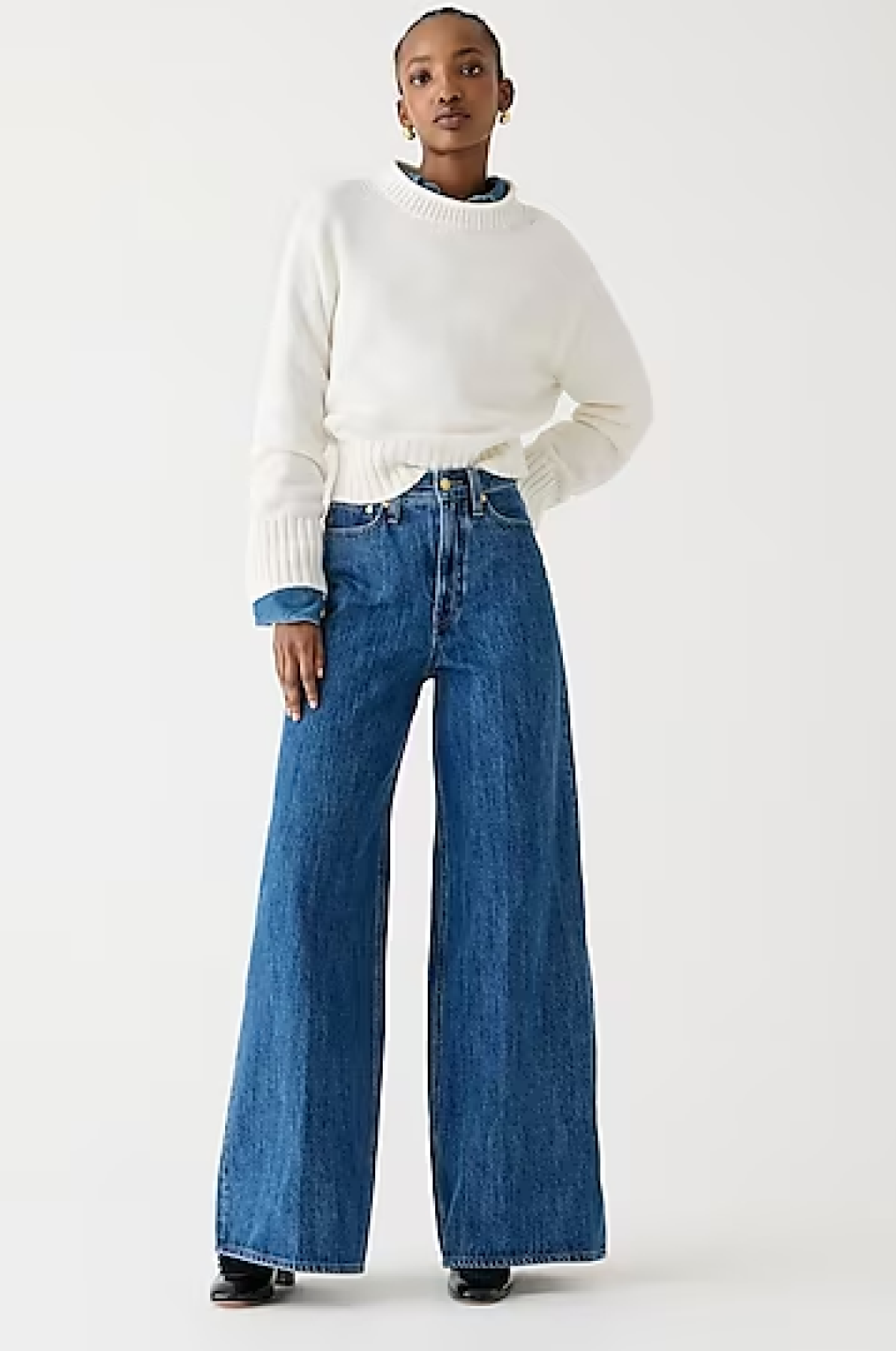 J.Crew High-rise superwide-leg jean