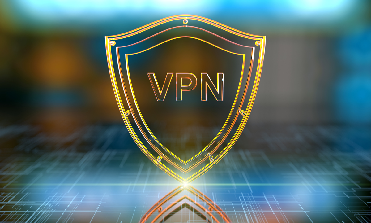 Imagem conceitual que representa a tecnologia de computação VPN de software digital