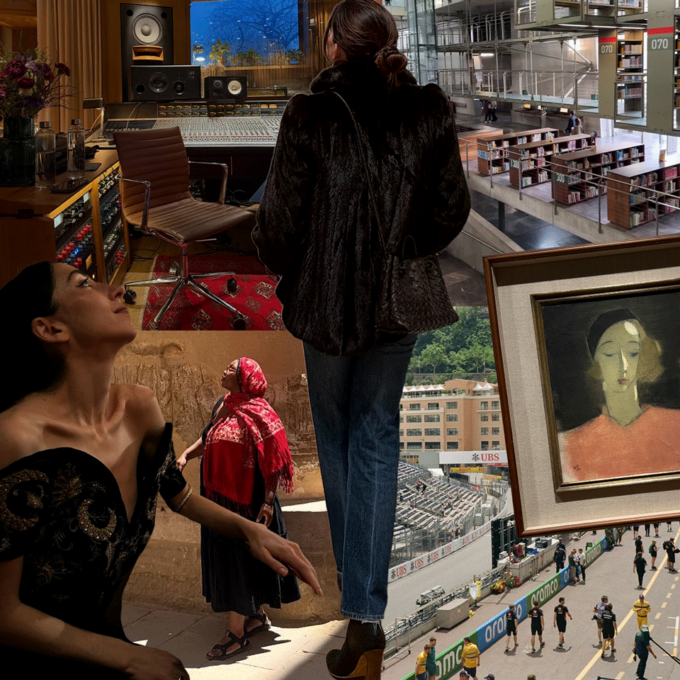 A collage for the landing page of the 2026 Culture Issue showcasing significant cultural works and moments, from Dua Lipa in the recording studio to the new Helene Schjerfbeck exhibition at the Metropolitan Museum of Art. 