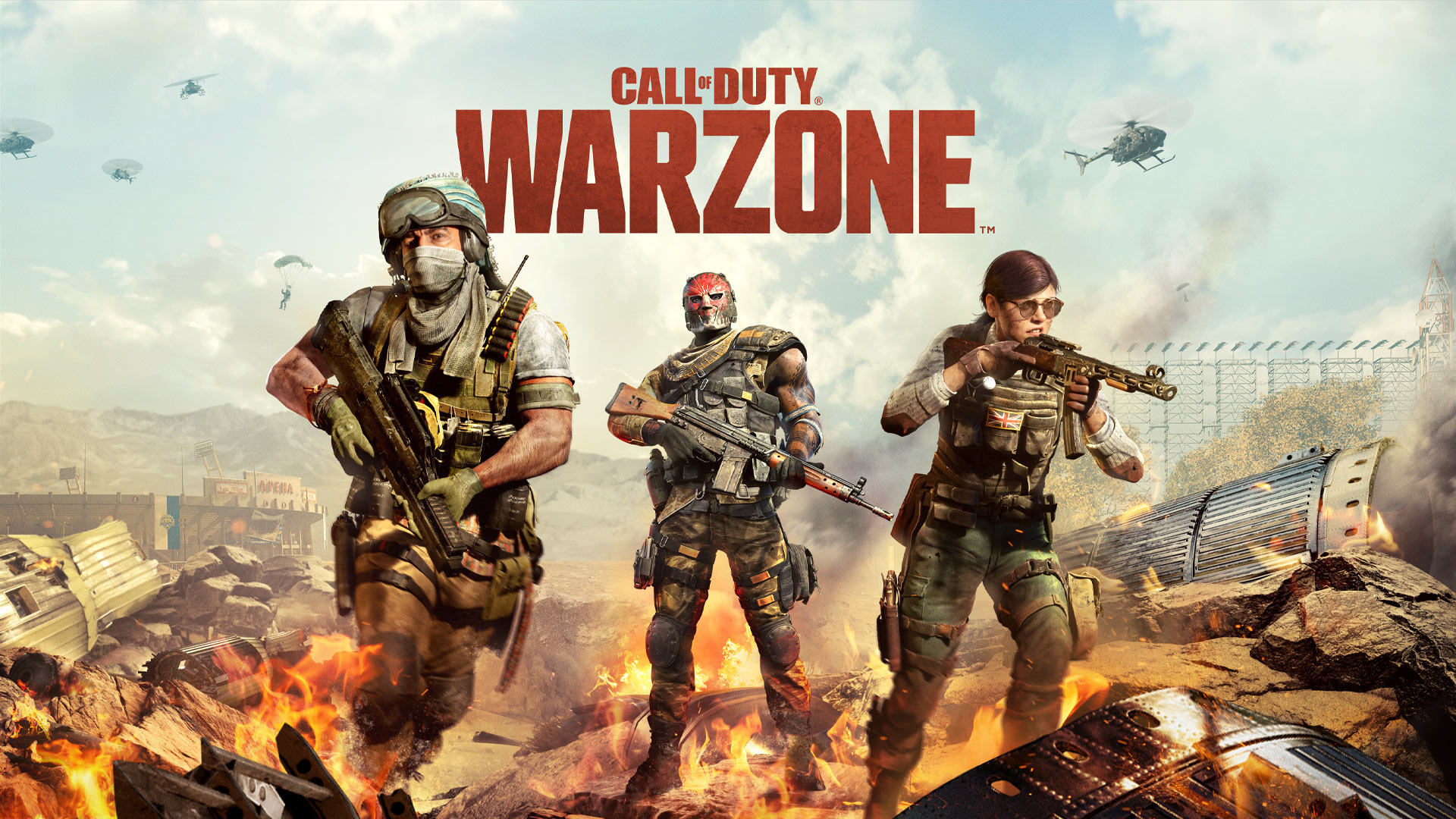 Title screen from Call of Duty: Warzone, one of the best battle royale games