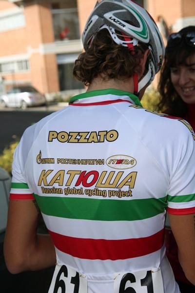 Italian national champion Filippo Pozzato (Katusha).