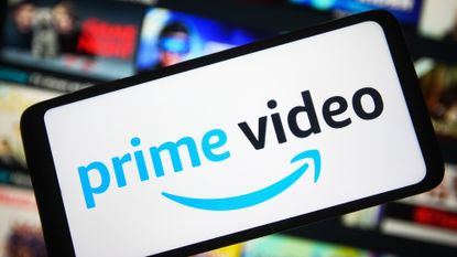 Amazon Prime Video logo on mobile screen