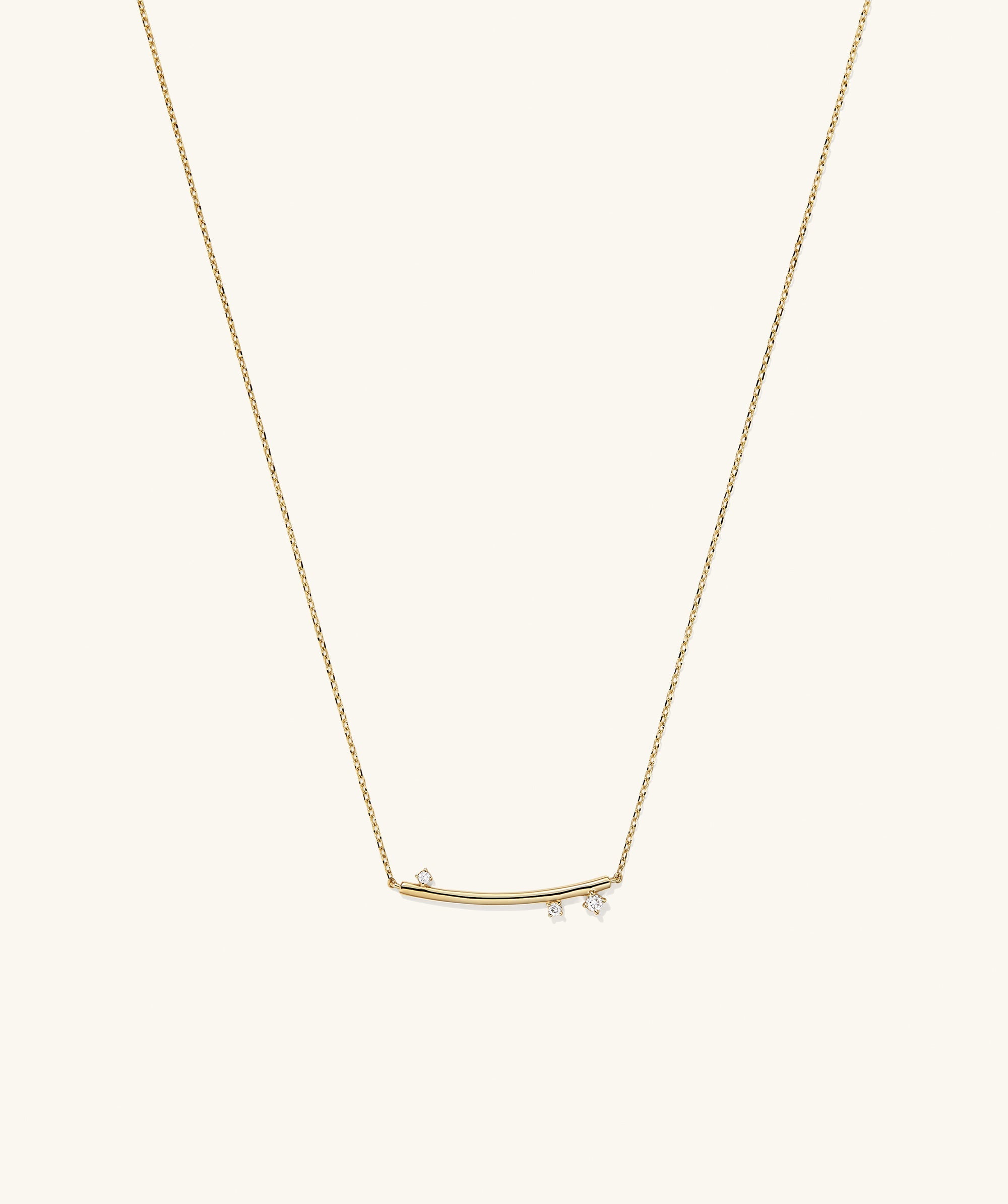 14k Yellow Gold / Lab Grown Diamond / 15-17 Inches