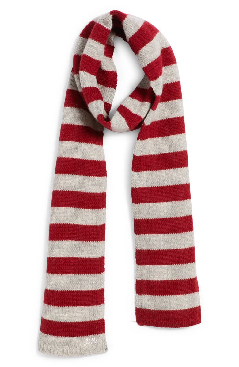 Stripe Skinny Wool Scarf