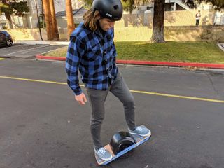 Future Motion's Jack Mudd shows how it's done on the OneWheel+ XR.