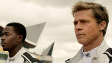 Damson Idris and Brad Pitt in F1: The Movie.