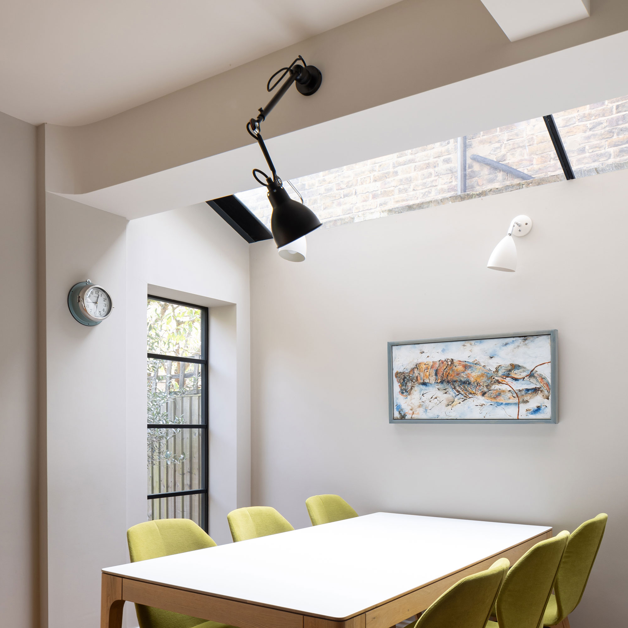 modern side extension with glass roof