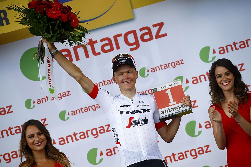 Toms Skujins (Lat) Trek-Segafredo was in the day's breakway