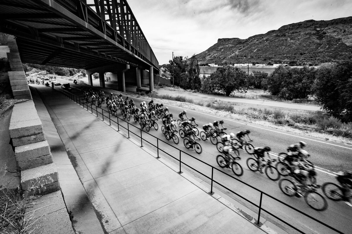 Riders head back towards Golden on stage 3 of the Colorado Classic on August 24, 2019 in Golden, Colorado.