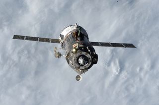 The Soyuz TMA-15M spacecraft as seen after undocking from the International Space Station on June 11, 2015.
