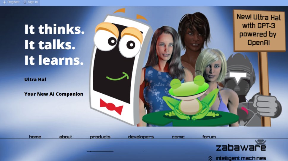 Website screenshot of Zabaware Text-to-Speech Reader (January, 2026)