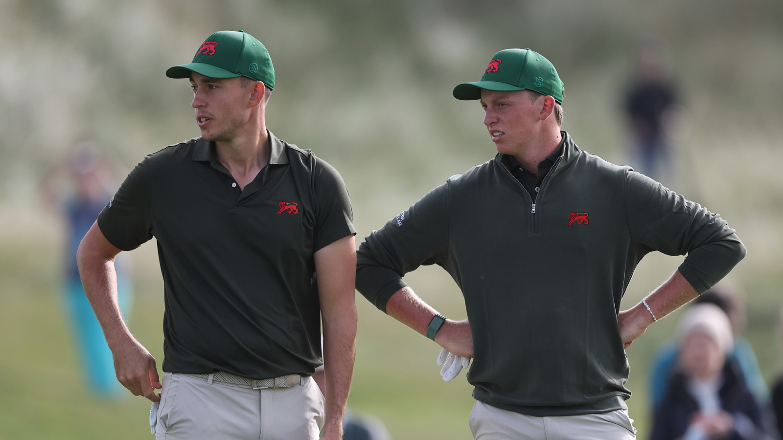 Two GB&amp;I golfers look on