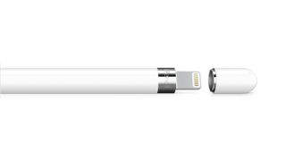 Apple Pencil with cap removed to reveal Lightning connector
