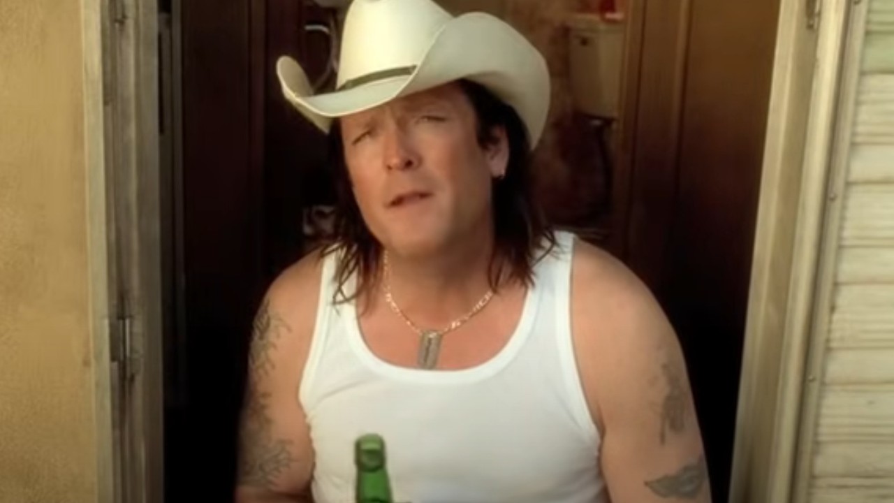 Michael Madsen donning a cowboy hat in Kill Bill Vol. 2