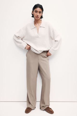 Tailored fold-over trousers