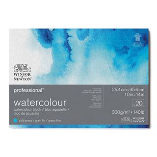 Product shot of Winsor and Newton Professional Watercolour Block – Cold Press, one of the best watercolour papers