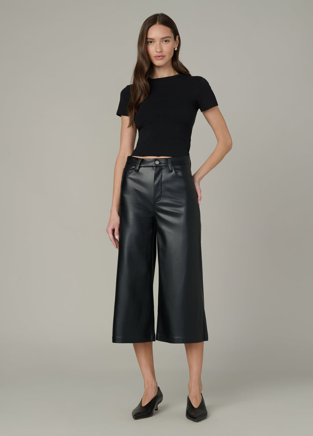 The Culotte Vegan Leather Pant