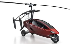 The PAL-V Liberty, a three-wheeled car with retractable rotor blades, is already on sale for US$599,000. Credit: PAL-V