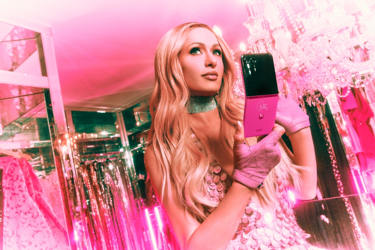 Moto Razr + Paris Hilton