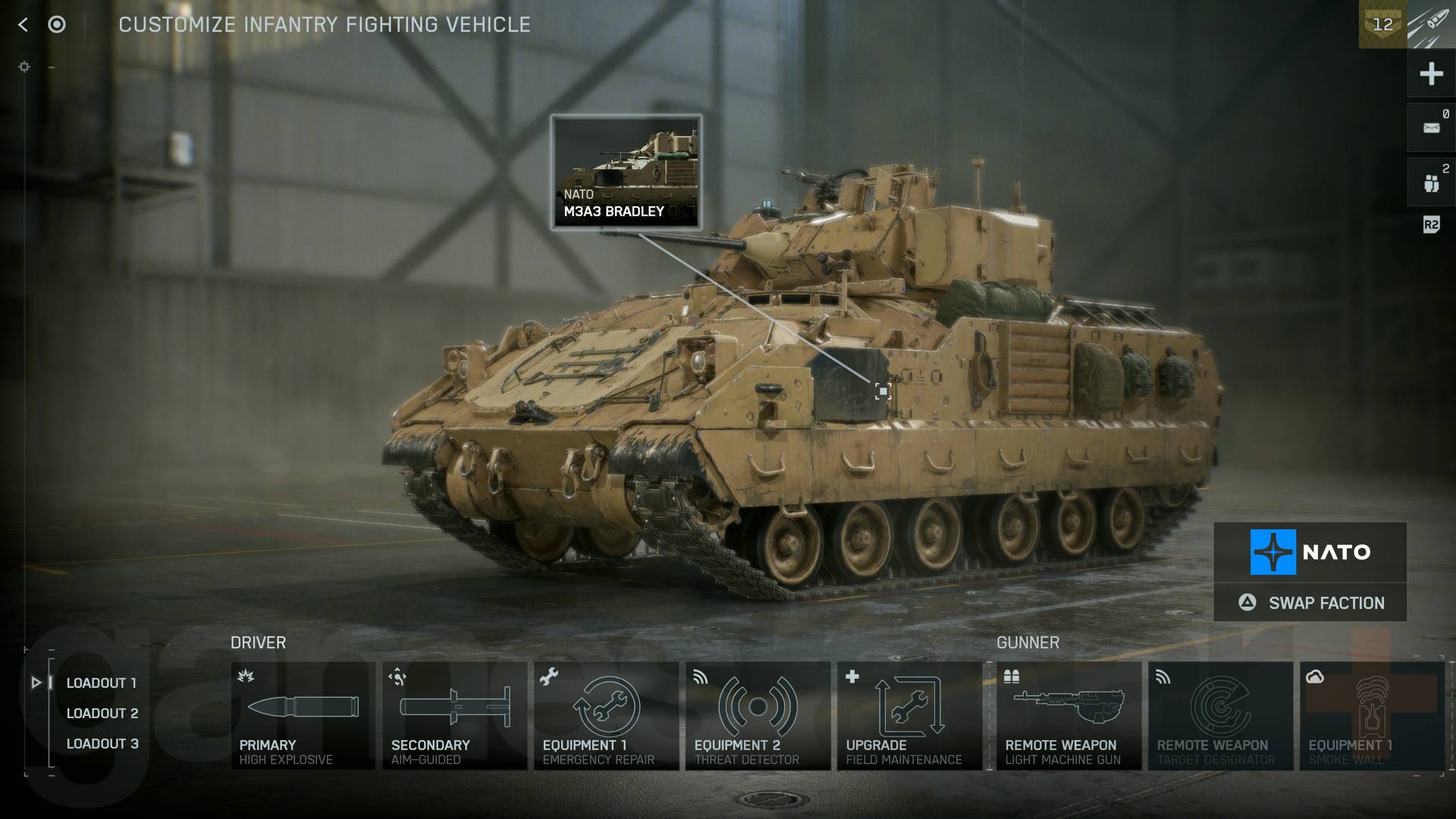 Battlefield 6 Bradley IFV tank loadout