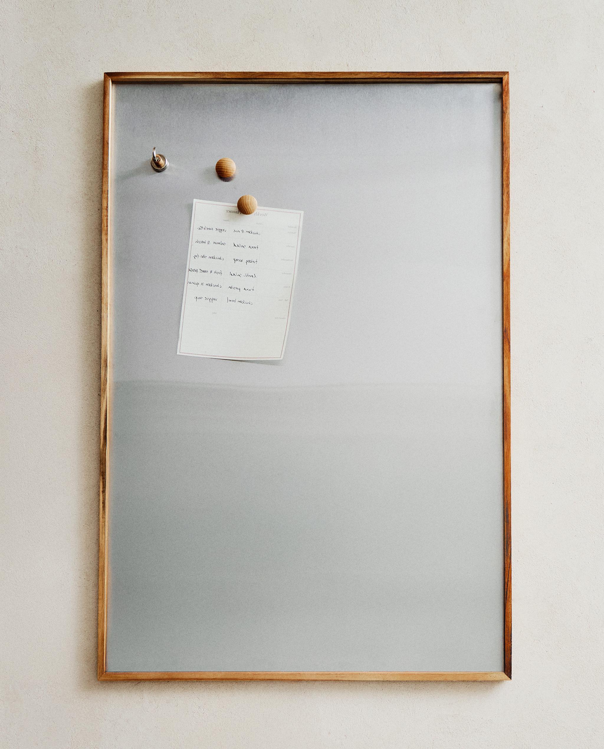 Magnetic Board With Wooden Border