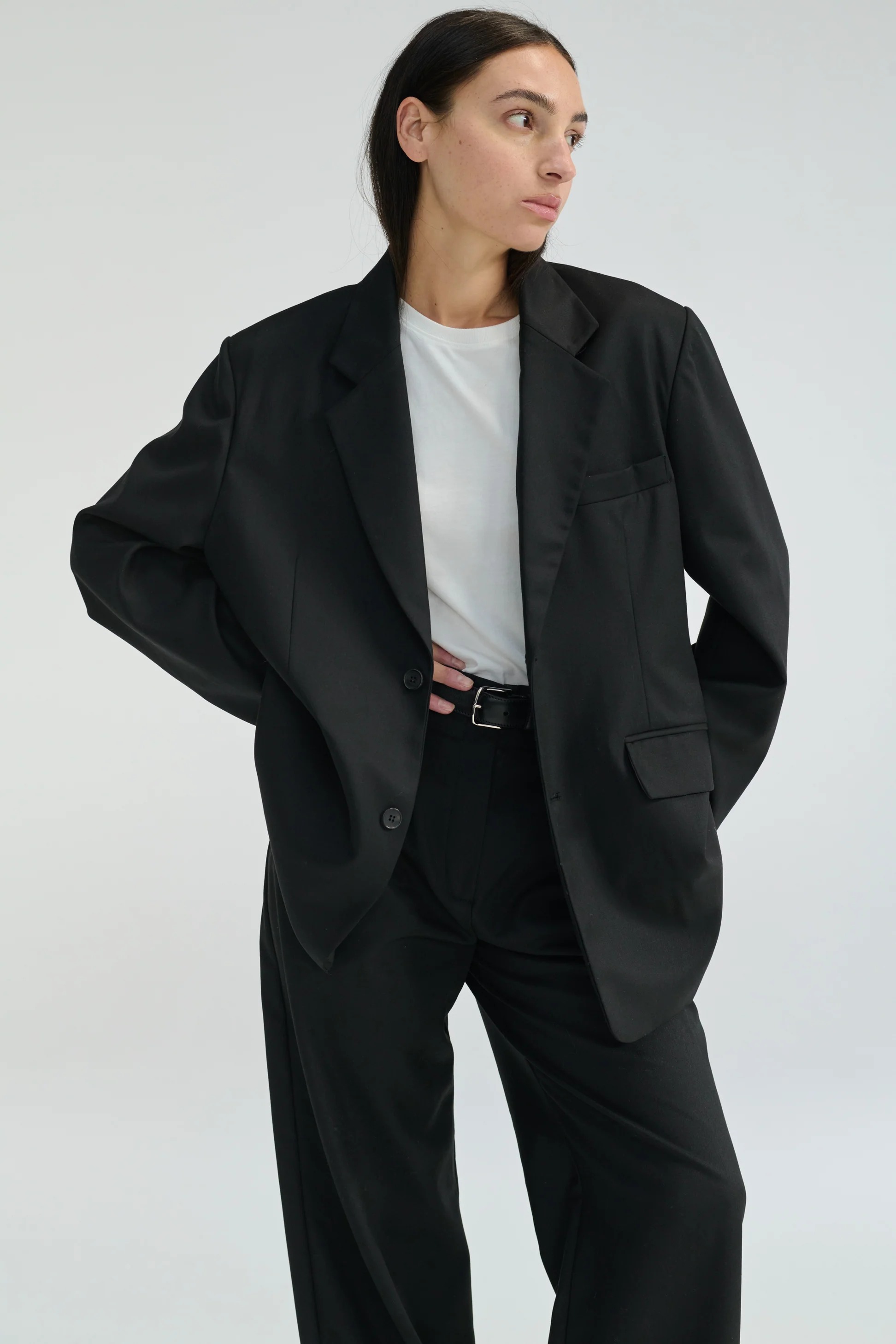 Almina concept, Oversized Double Button Blazer