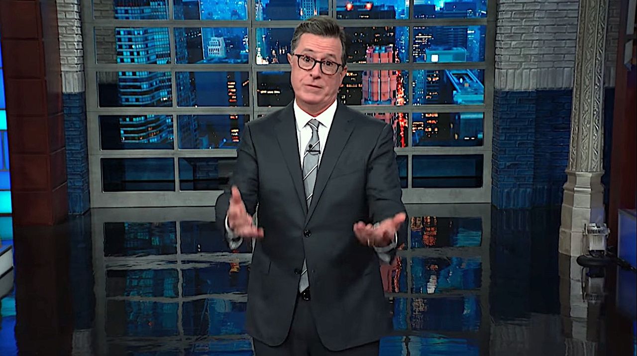 Stephen Colbert on Trump and gun violence