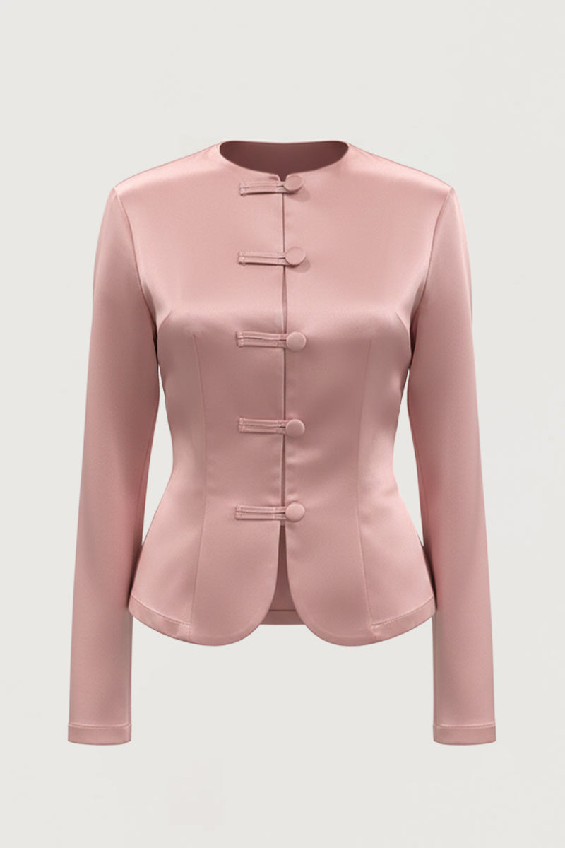 Pink Silk Jacket - S