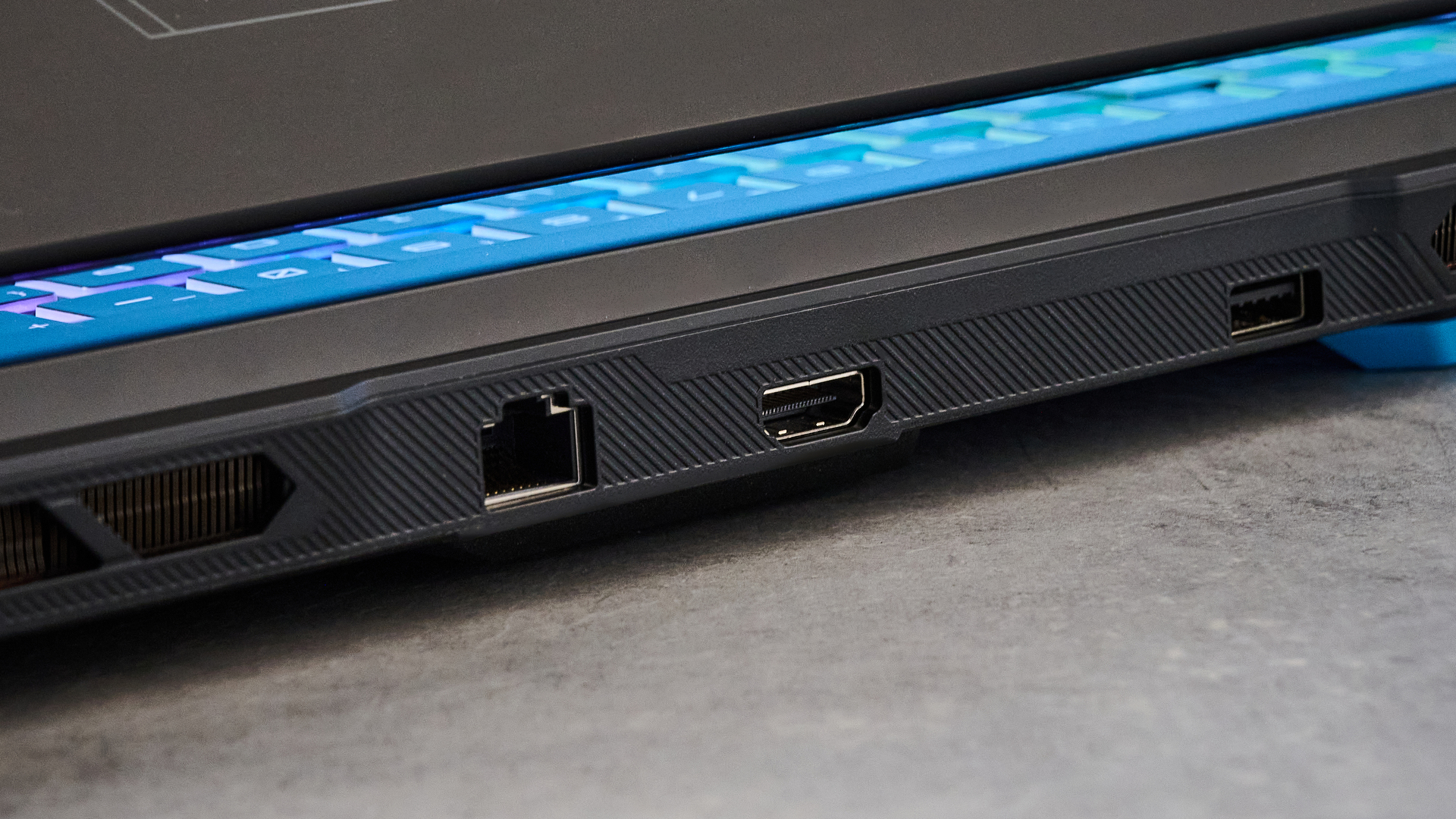 A black MSI Crosshair 16 HX E14W gaming laptop