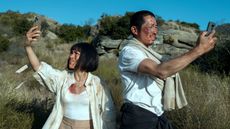 Ali Wong as Amy and Steven Yeun as Danny in Beef