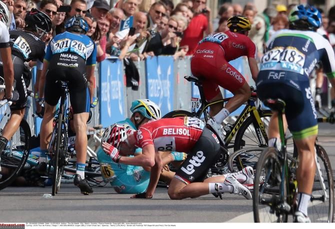 Jurgen Van den Broeck in the middle of the carnage