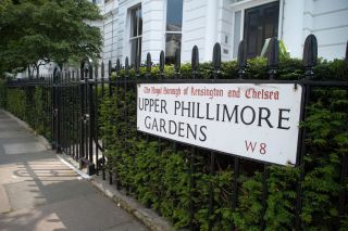 road sign of Upper Phillimore Gardens