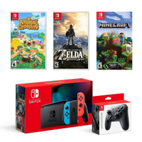 Nintendo Switch Neon | Animal Crossing | The Legend of Zelda: Breath of the Wild | Minecraft | Pro Controller: $519 at GameStop