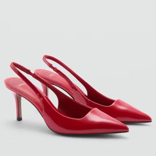 Mango Red Slingback Heels