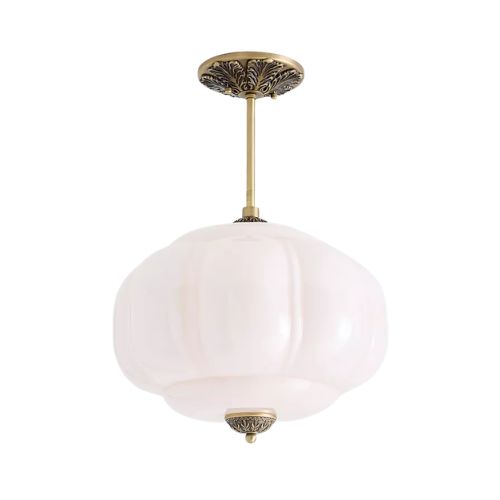 Anthropologie, Eloise Milk Glass Scalloped Semi-Flush Mount Light