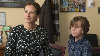 (L-R) Julia Roberts as Isabel Pullman and Jacob Tremblay as August "Auggie" Pullman in "Wonder" now streaming on Netflix