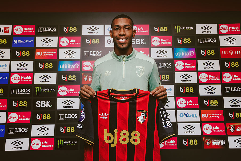 AFC Bournemouth unveil new signing Rayan at Canford Performance Centre on January 27, 2026 in Wimborne Minster, England.