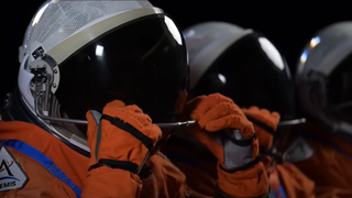 A still from a NASA "trailer" aims to build excitement for the Artemis 2 crew announcement on April 3, 2023.