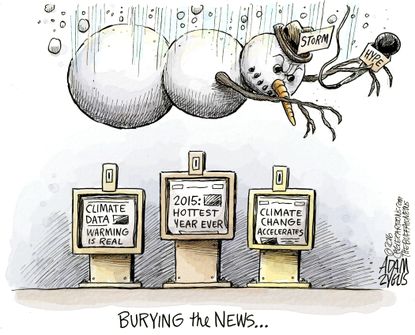 Editorial Cartoon U.S. Climate Change Storm