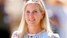 Sophie, Duchess of Edinburgh smiles as she visits the RHS Hampton Court Garden Festival at Hampton Court Palace on June 30, 2025