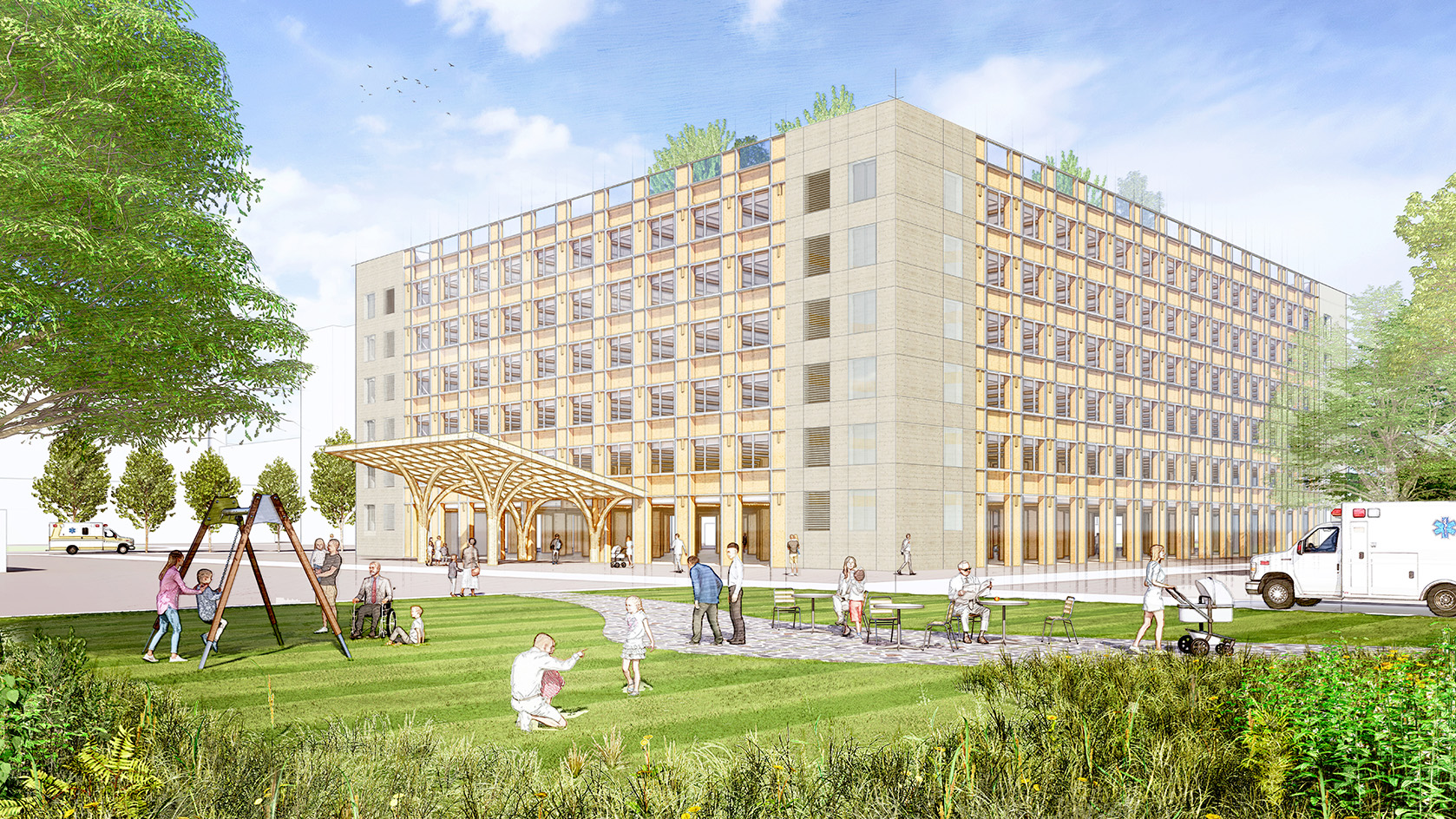 Lviv Hospital by Shigeru Ban Architects