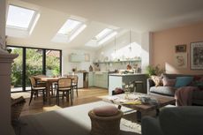 Velux kitchen extension with three rooflights