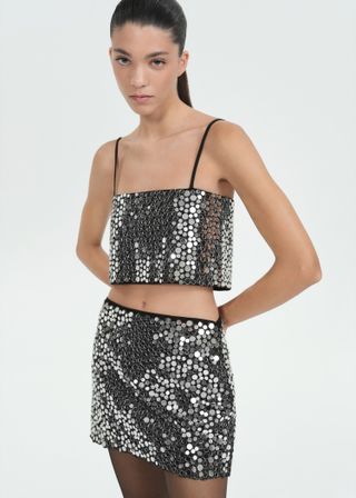 Crystal Crop Top - Women | Mango United Kingdom