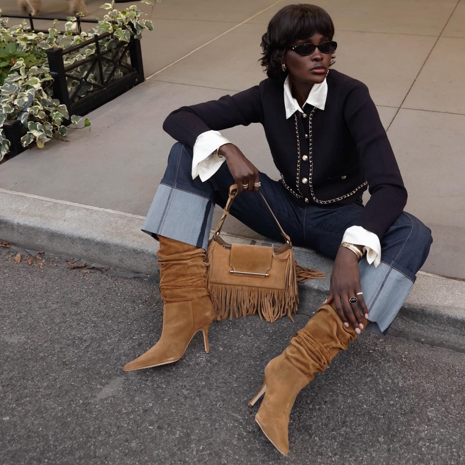 women wearing shoes with jeans