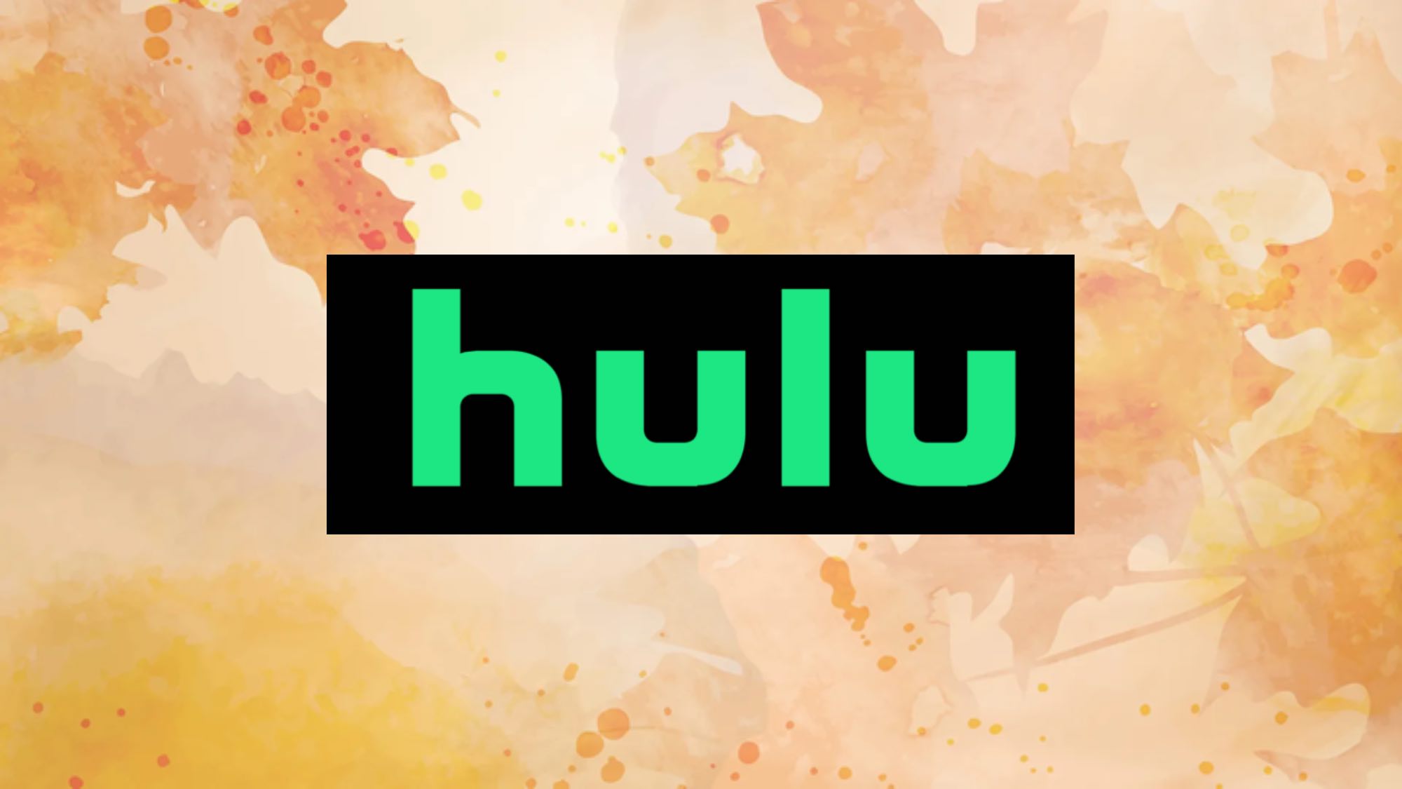 Hulu logo on fall background with leaves 