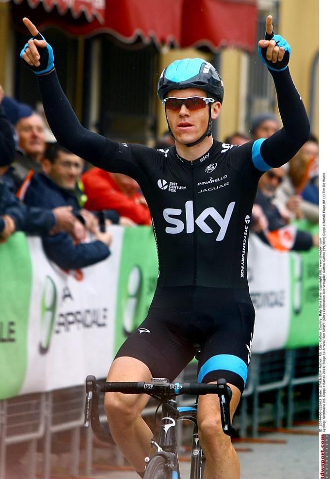 Ben Swift (Team Sky) wins the Coppi e Bartali opening stage
