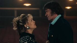 Kate Hudson and Hugh Jackman facing each other in Song Sung Blue