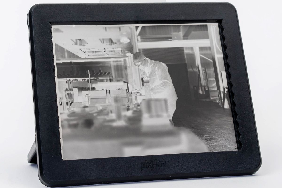 Pixl-lator set up for a 5x4in large format negative